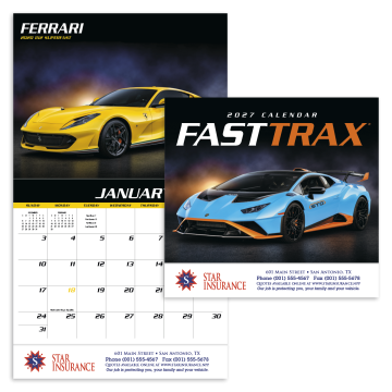 Fast Trax Appointment Wall Calendar - Stapled